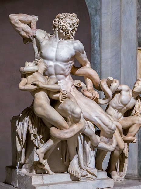 Laocoön and His Sons sculpture in Vatican Museums, Rome.