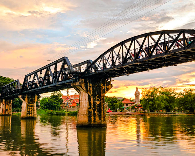 From Bangkok: Private Bridge over the River Kwai & Hellfire Pass Tour with Death Railway Train Ride