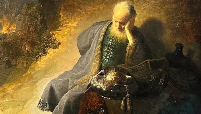 Jeremiah Lamenting the Destruction of Jerusalem by Rembrandt at the Rijksmuseum