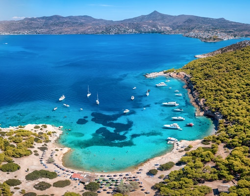 Aerial view of Aegina island