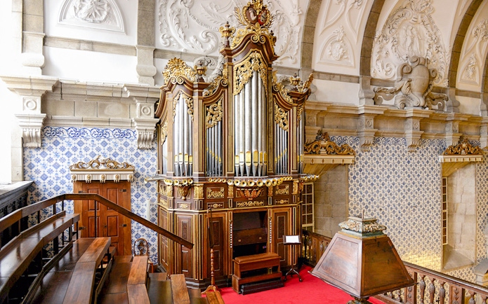 Pipe organ in the MMIPO - Museu e Igreja da Misericórdia do Porto, Portugal.