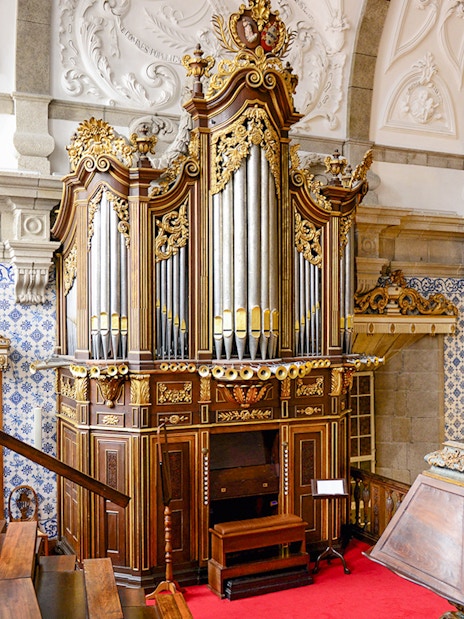 Pipe organ in the MMIPO - Museu e Igreja da Misericórdia do Porto, Portugal.