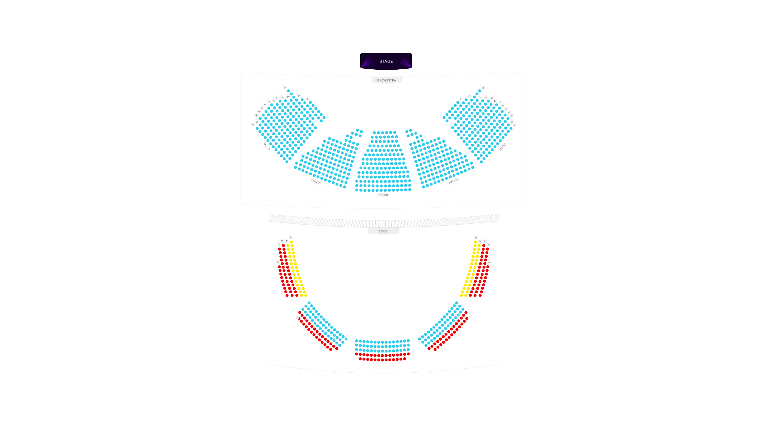 Vivian Beaumont Theatre seating chart