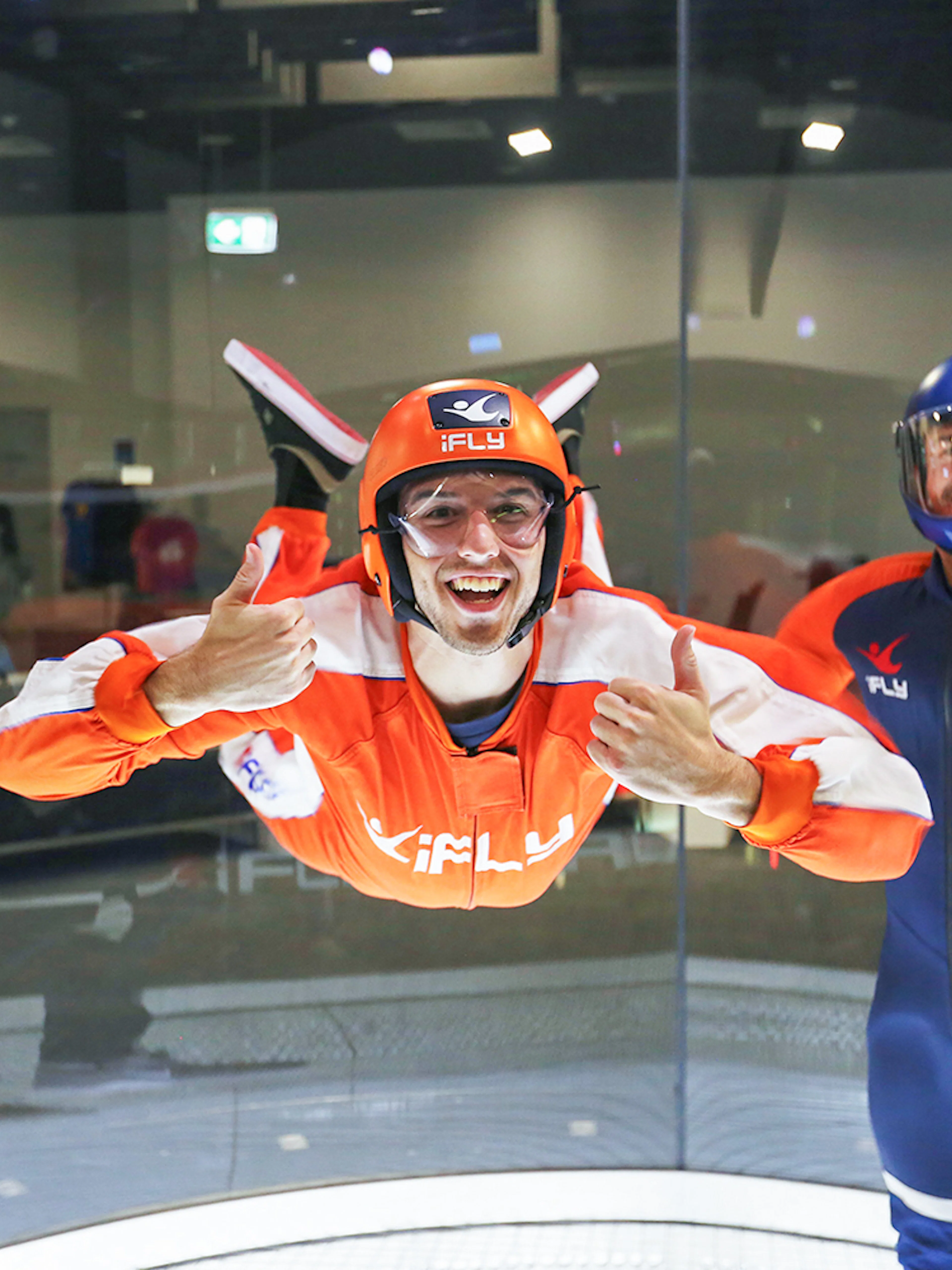 Indoor skydiving experience at iFly Sydney with instructor guidance.
