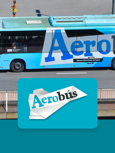 Aerobus in Barcelona transporting passengers between airport and city center.