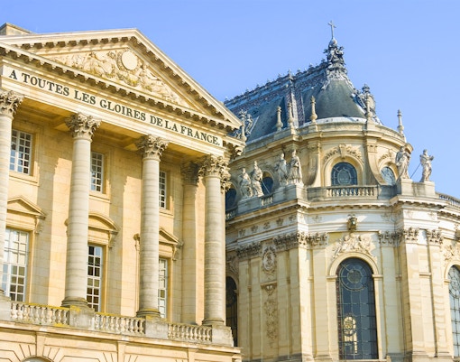 Beautiful palace facade in Versailles