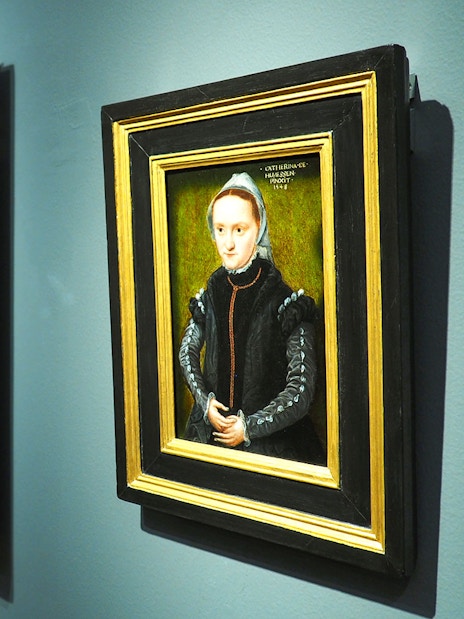 Paintings displayed in the Rijksmuseum during a private guided tour.