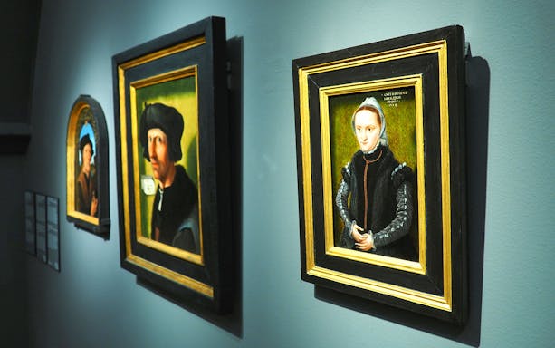 Paintings displayed in the Rijksmuseum during a private guided tour.