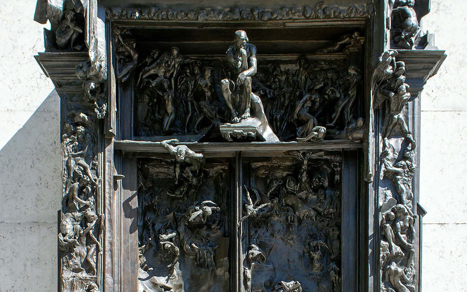 Gates of Hell sculpture detail at Musee Rodin, Paris.