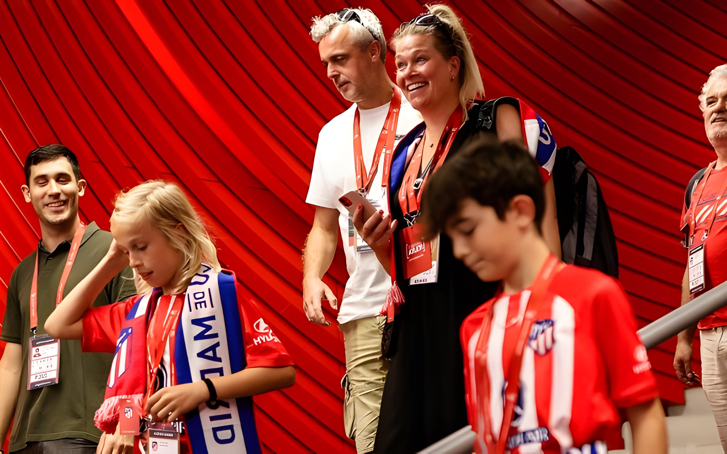 Tourists exploring Cívitas Metropolitano stadium during a guided tour.