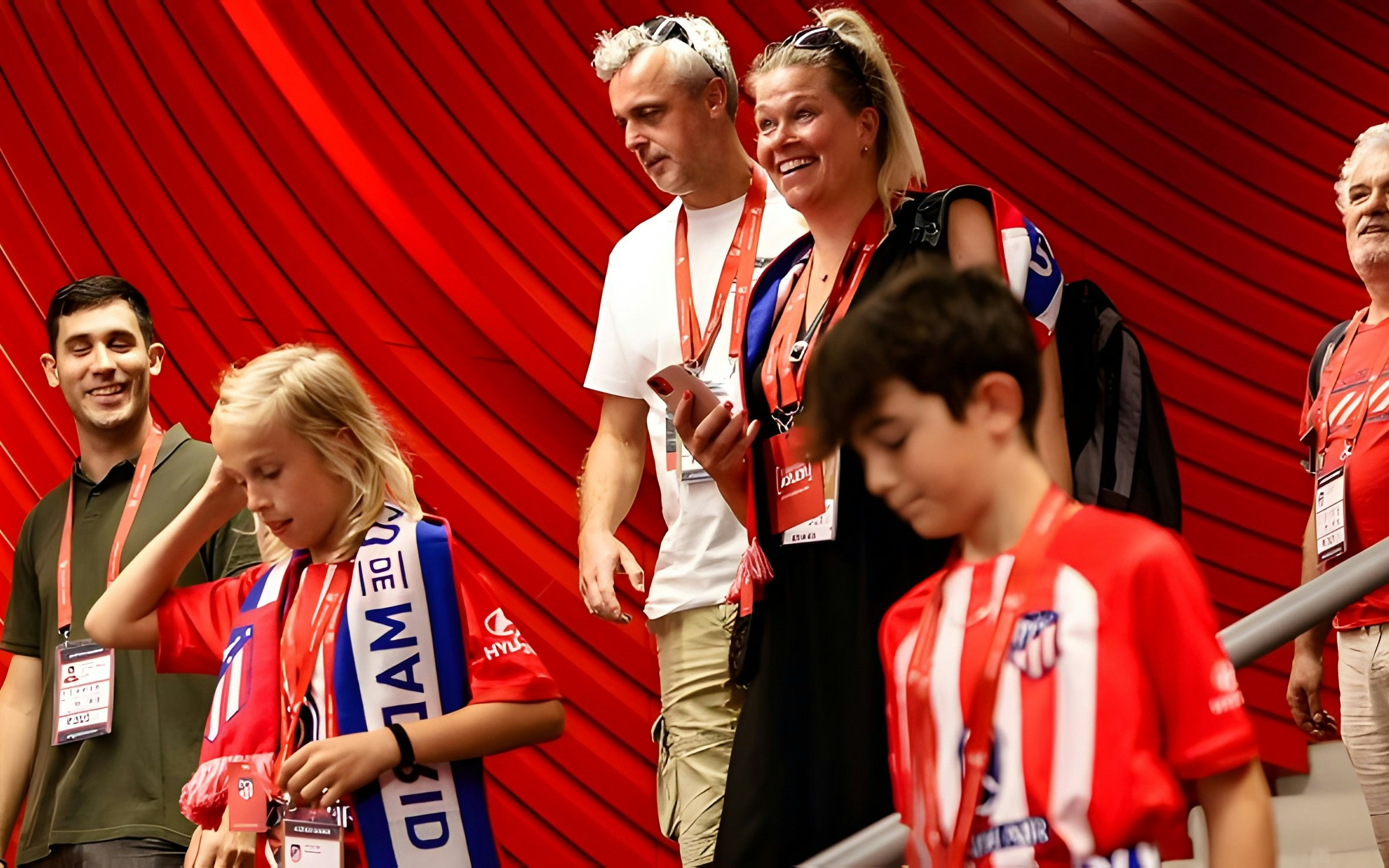 Tourists exploring Cívitas Metropolitano stadium during a guided tour.