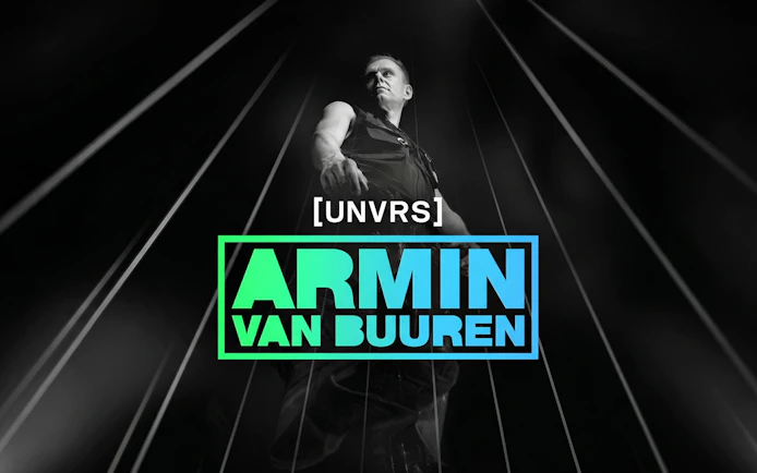 DJ performing at Armin Van Buuren event in Ibiza.