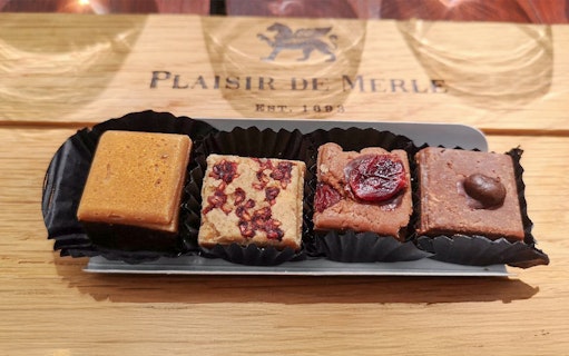 Cookies and snacks for wine tasting on Franschhoek Wine Tram Xplorer Tour, Cape Town.