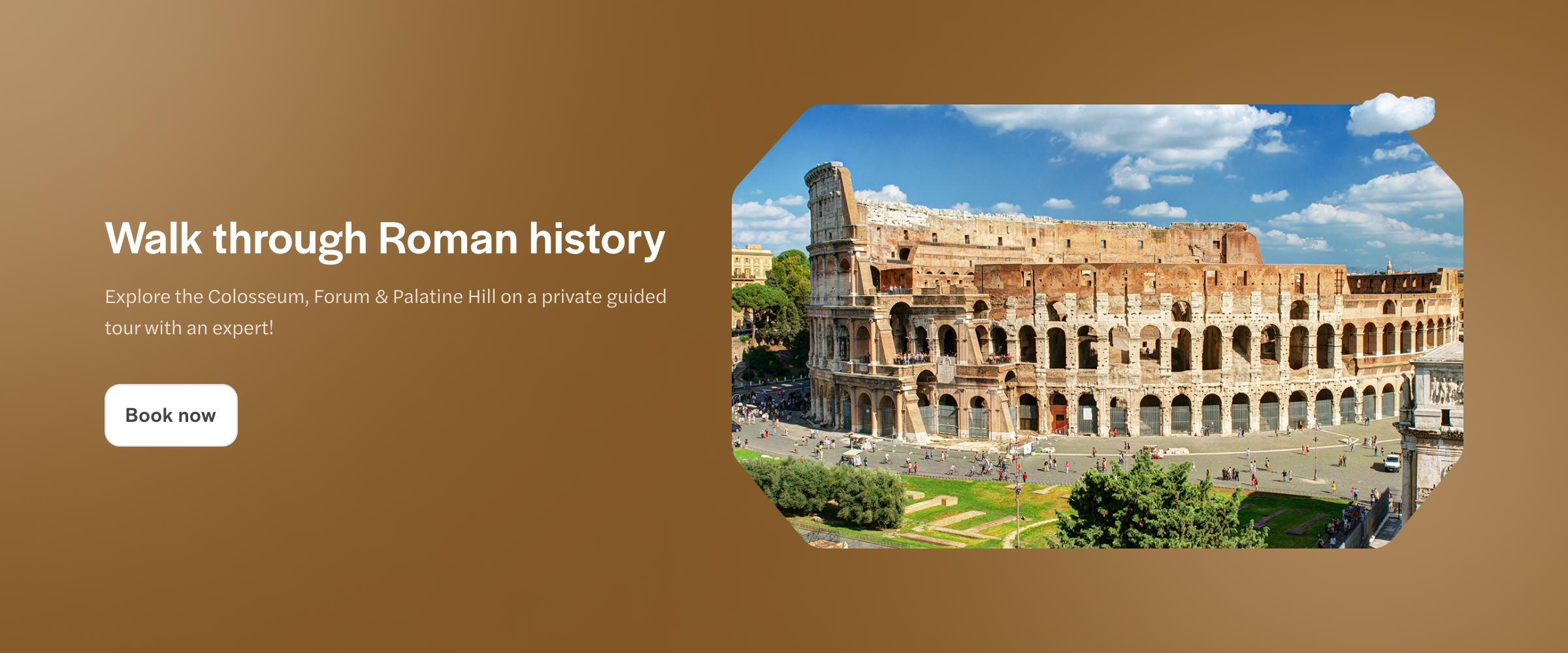 Colosseum in Rome, Italy, with tourists exploring the ancient amphitheater.