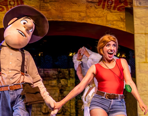 Tadeo Jones adventure ride at Port Aventura, searching for King Midas's necklace.