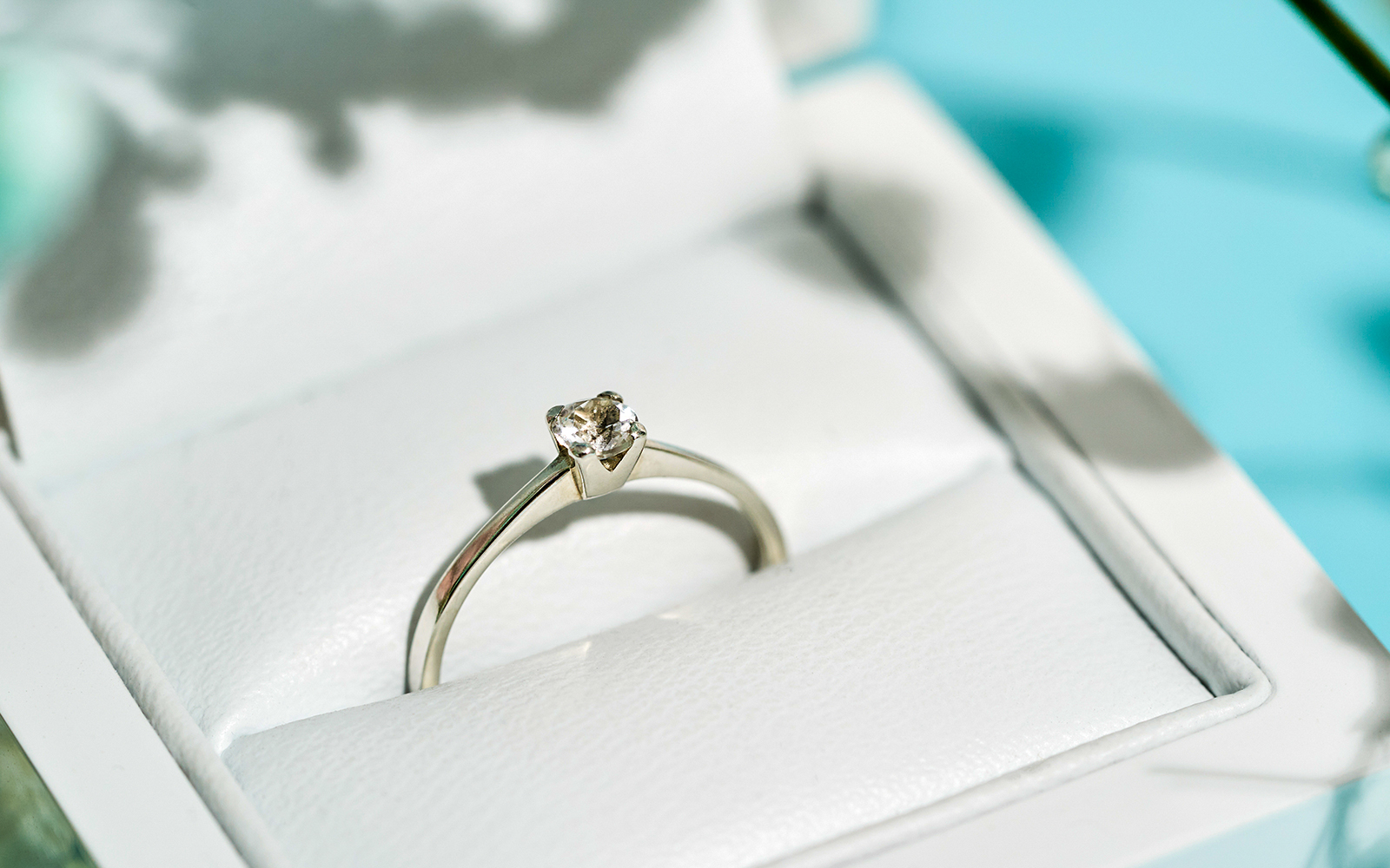 Elegant ring at street shop