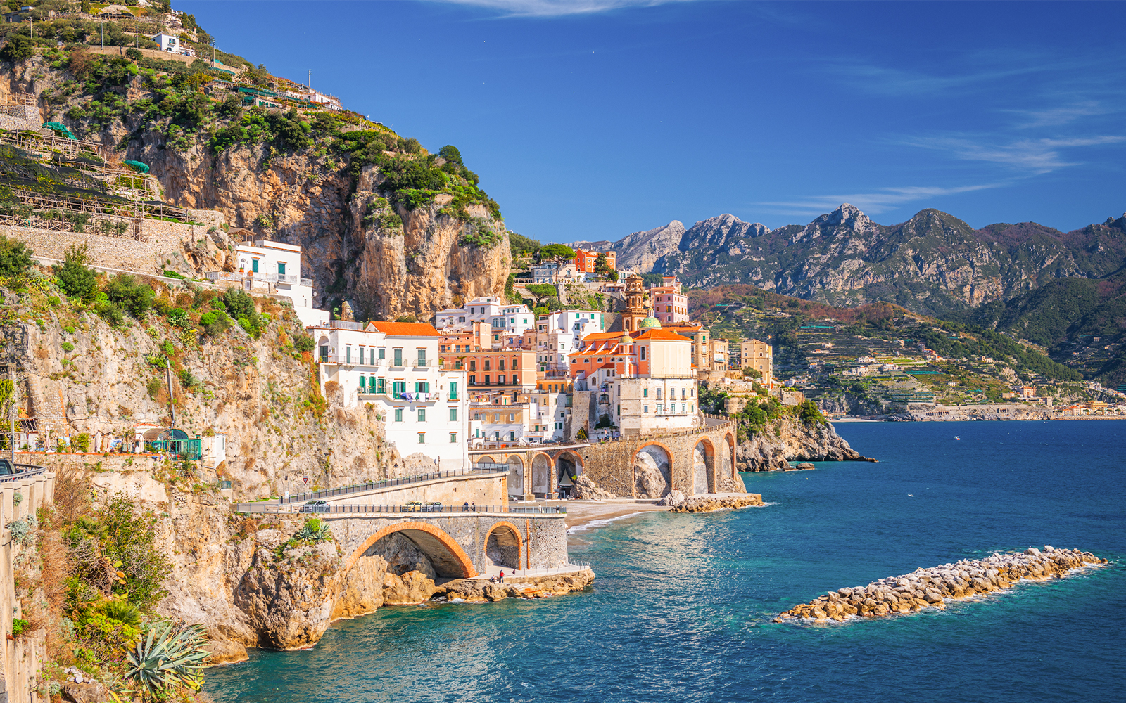 Italy along the beautiful Amalfi Coast