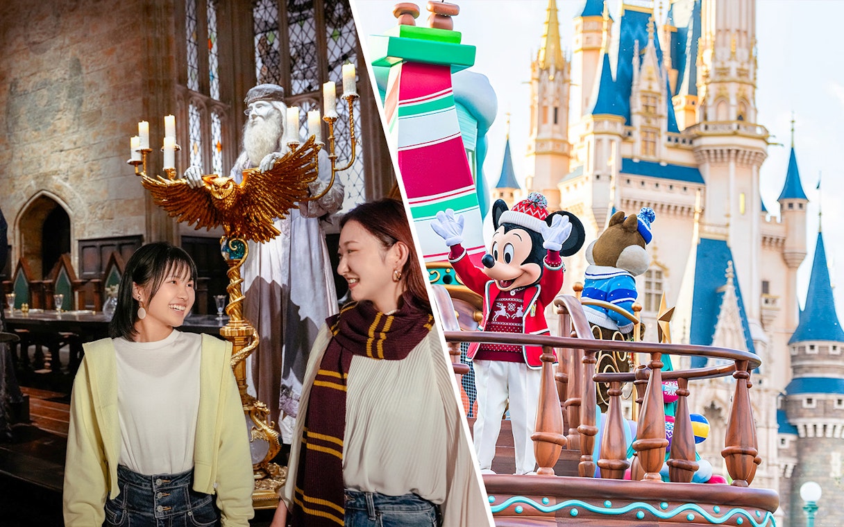 Visitors in the Great Hall at Hogwarts, Warner Bros. Studio Tour Tokyo.