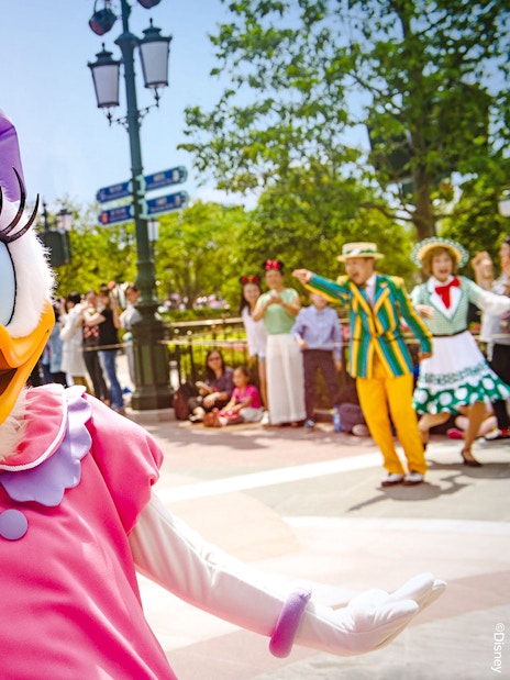 Characters in a parade at Shanghai Disneyland.