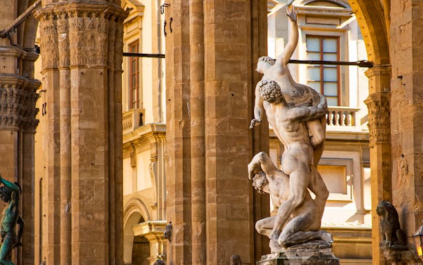 Statue of the Rape of the Sabine Women at Accademia Gallery, Florence.