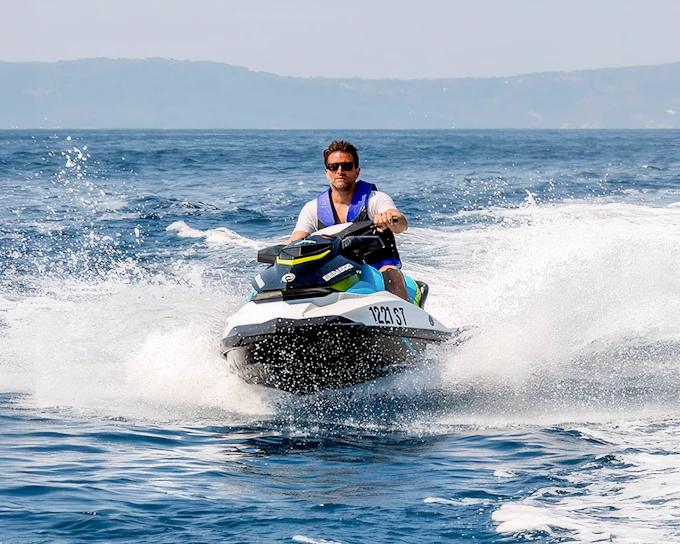 Jet Ski Safari Split with Speedboat Transfer & Beach Break