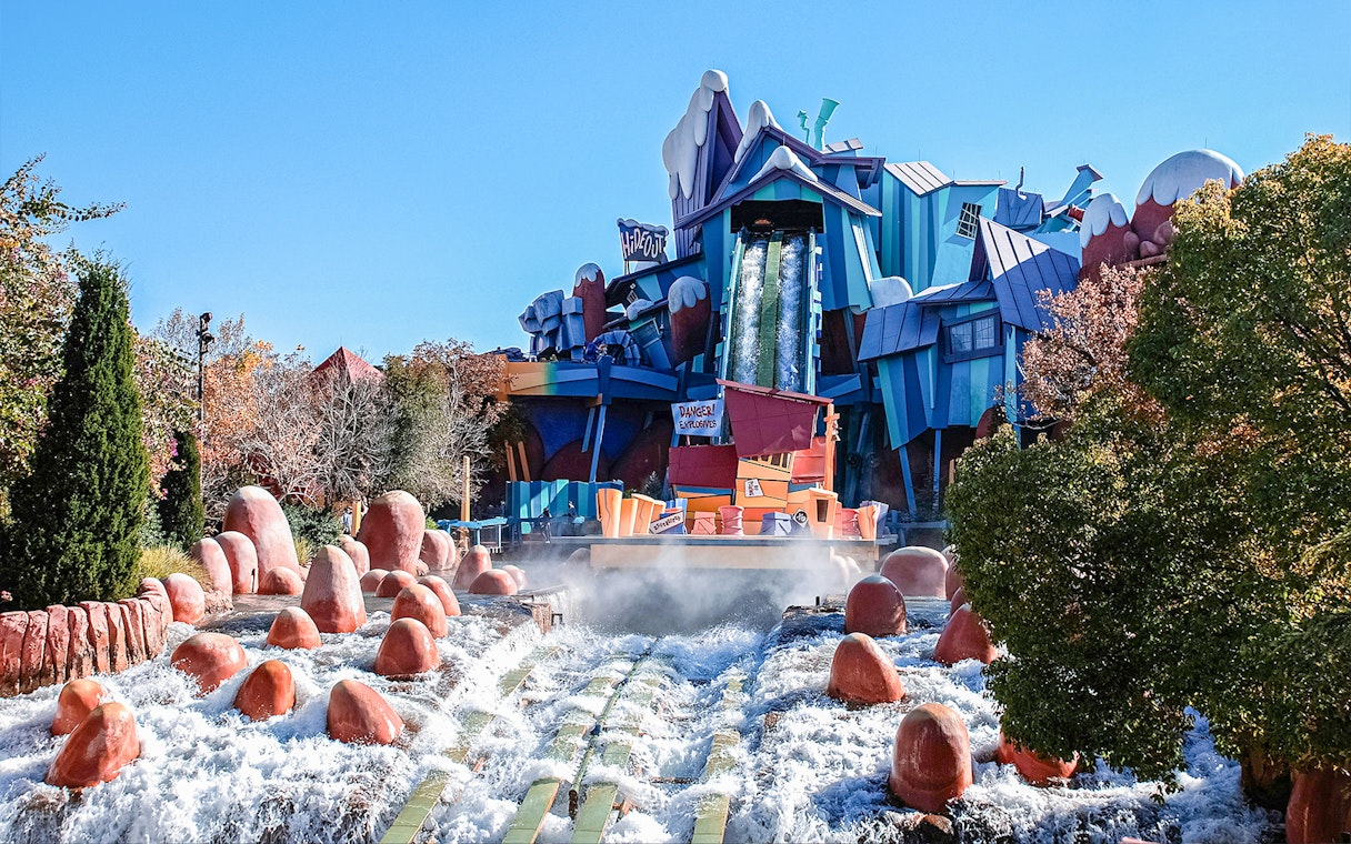 Dudley Do-Right's Ripsaw Falls water ride at Islands of Adventure, Orlando.