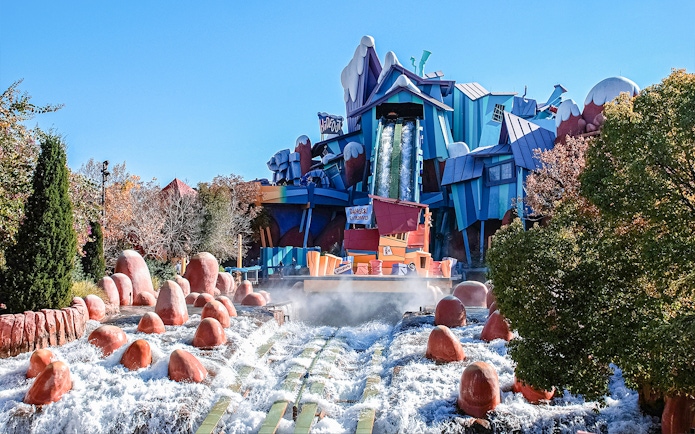 Dudley Do-Right's Ripsaw Falls water ride at Islands of Adventure, Orlando.