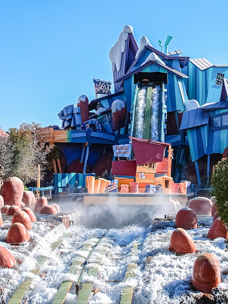 Dudley Do-Right's Ripsaw Falls water ride at Islands of Adventure, Orlando.