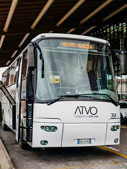 Bus at Treviso Airport heading to Mestre and Venice.