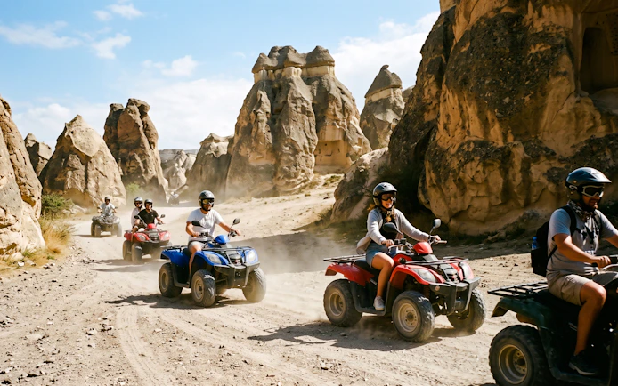 Safari guidé en quad en Cappadoce avec navettes de/vers l'hôtel