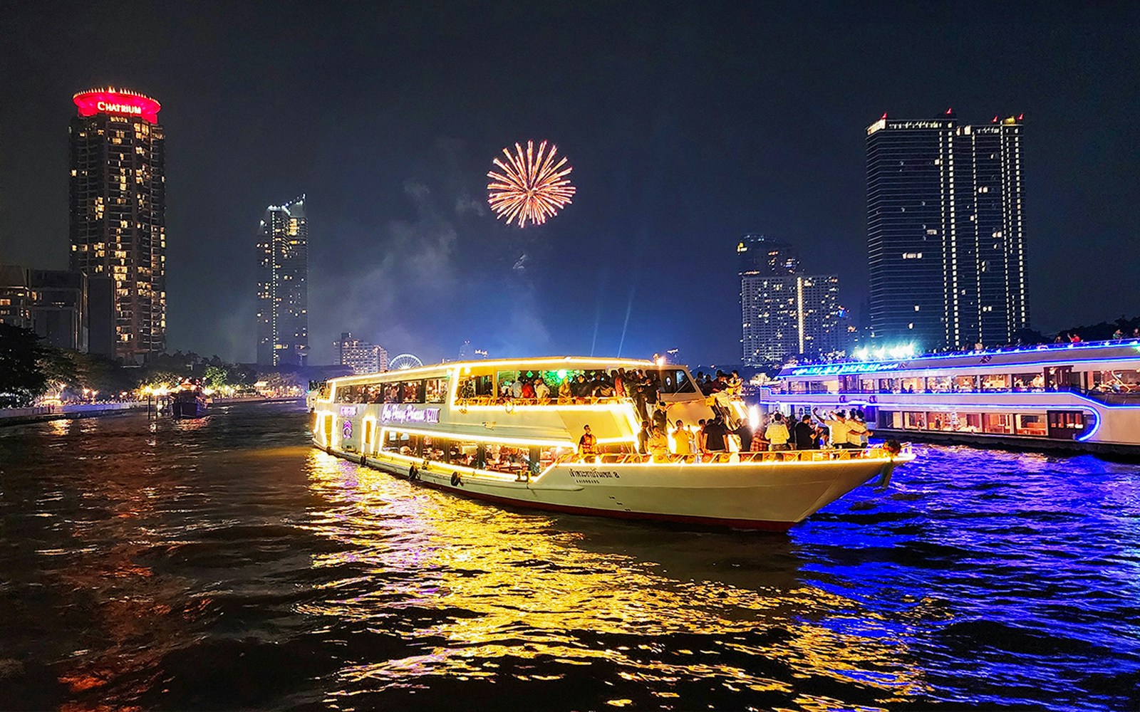 A dinner cruise on the Chao Phraya river