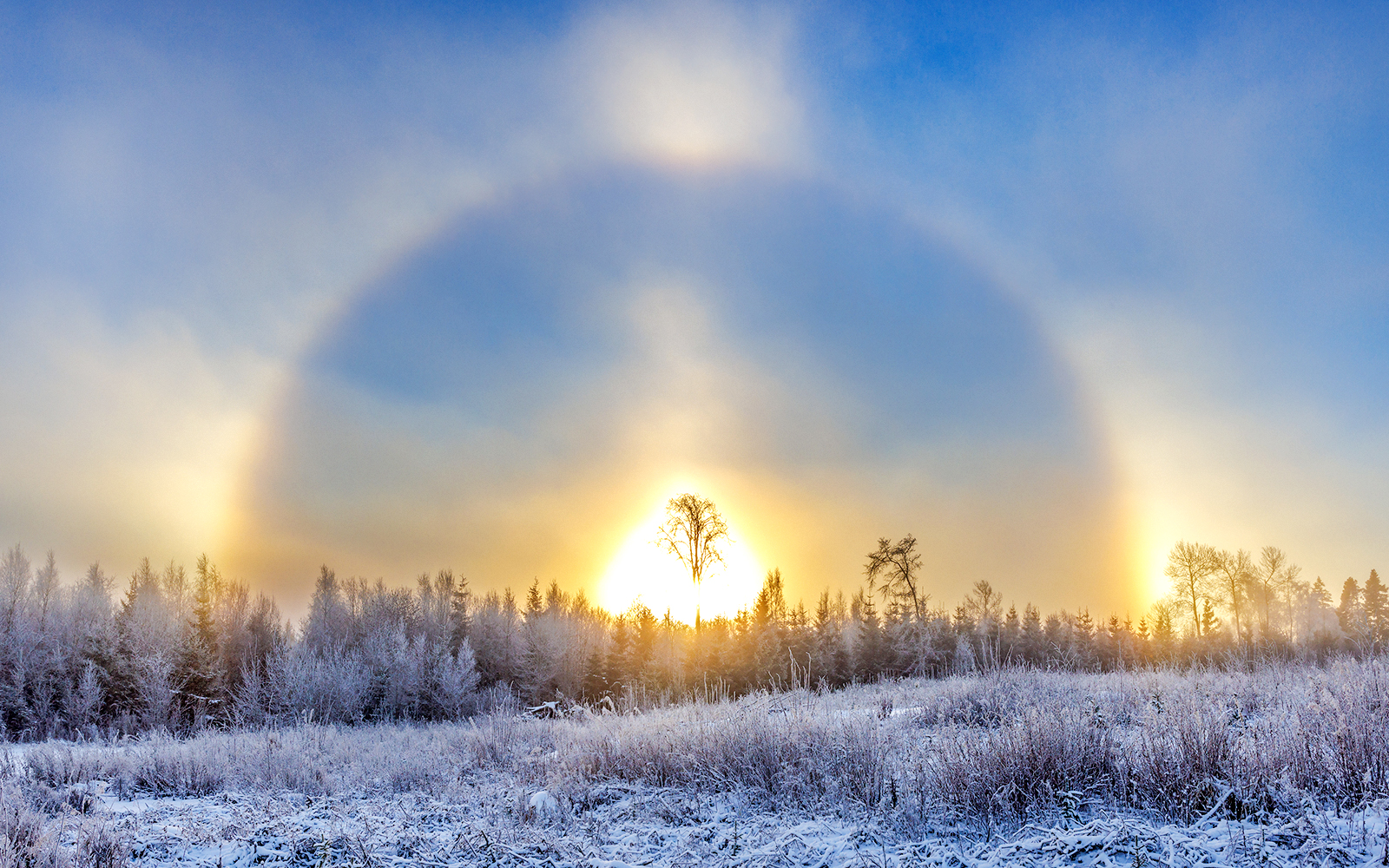 Oberserving Sun dogs during sledding