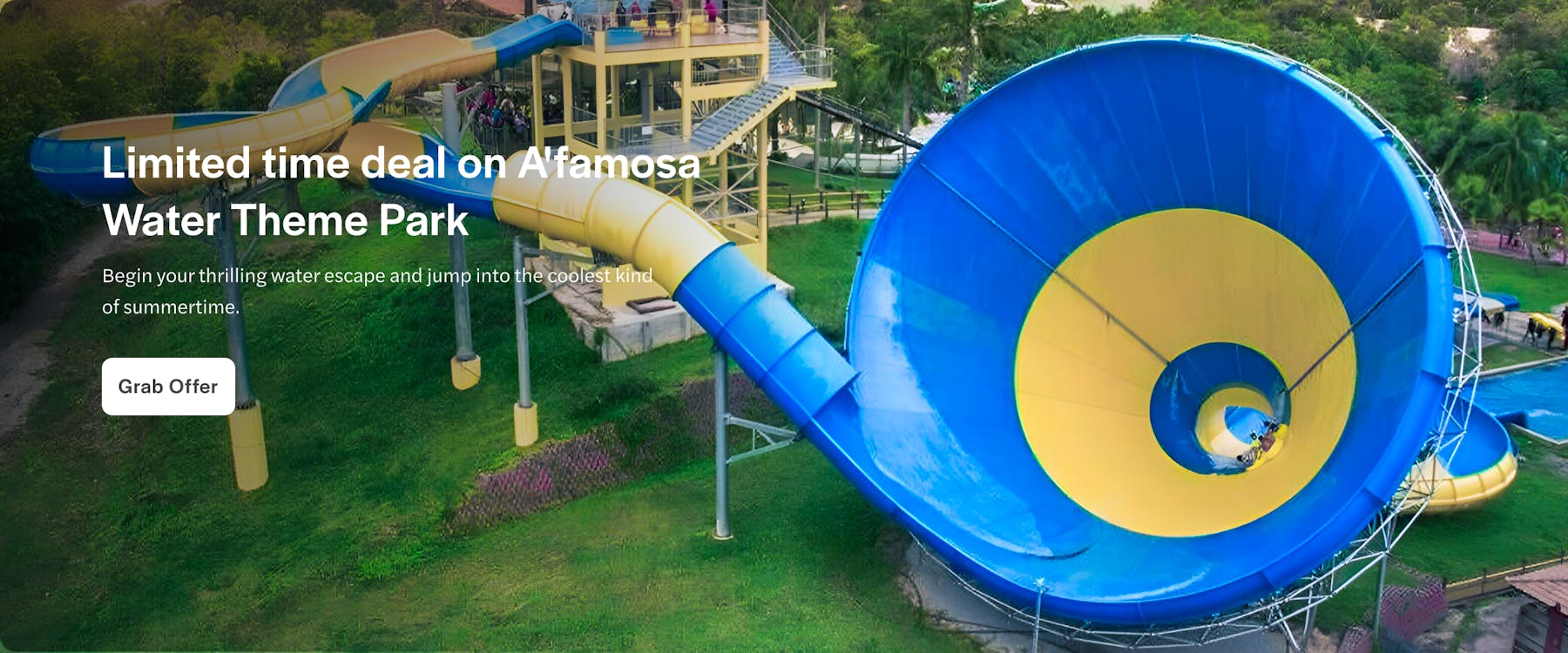 Water slide at A'Famosa Water Theme Park in Melaka.