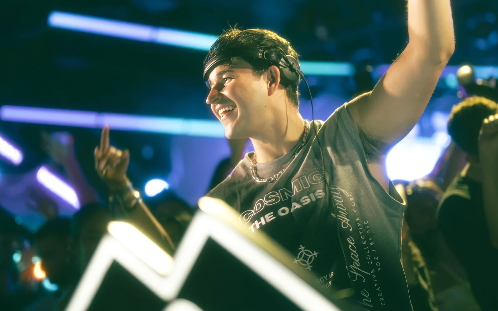 DJ performing at John Summit presents Experts Only event in Ibiza nightclub.