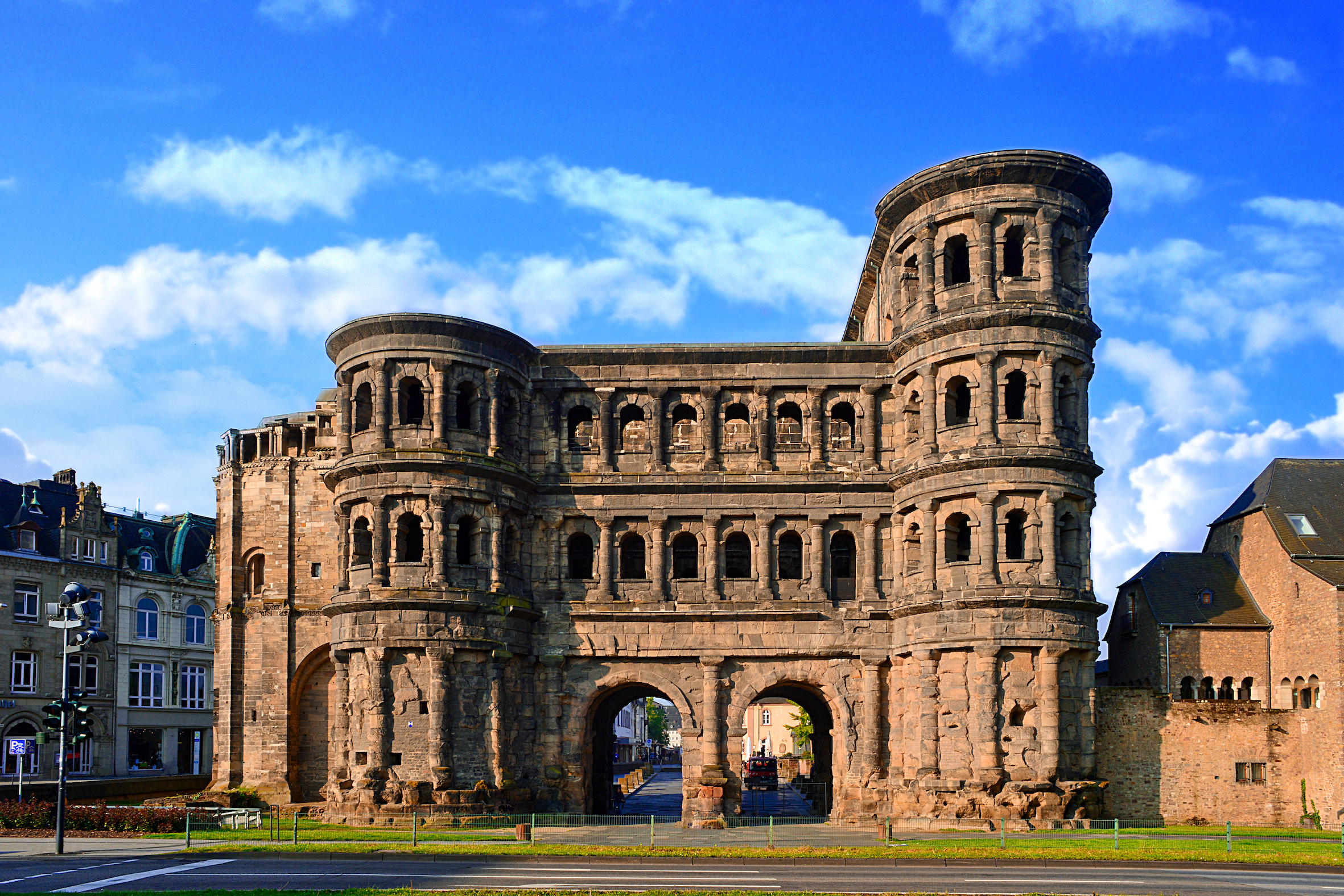 Porta Nigra Near Moselle River