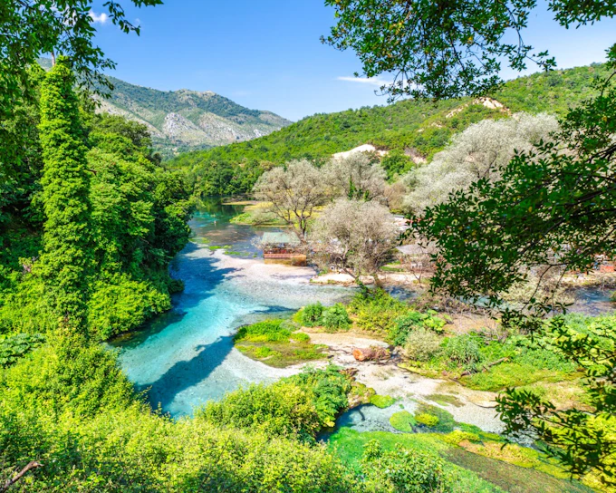From Saranda or Ksamil: Blue Eye Spring & Lekursi Castle Guided Sunset Tour