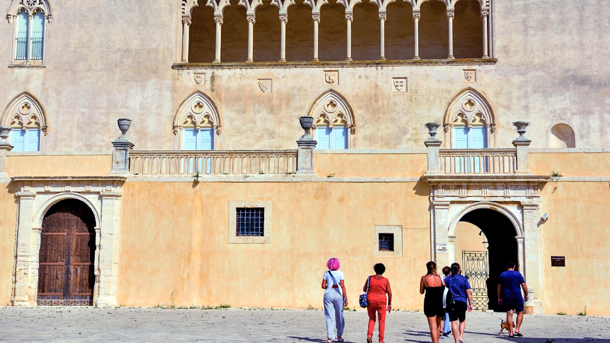 Tourists at Castle of Donnafugata, Ragusa
