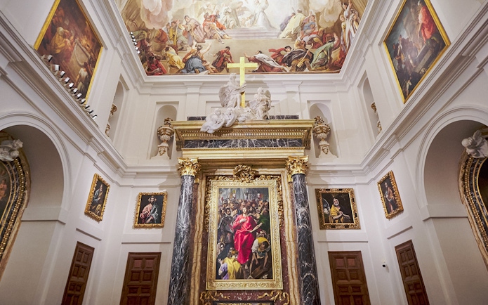 The Disrobing of Christ painting by El Greco at Toledo Cathedral, Spain.