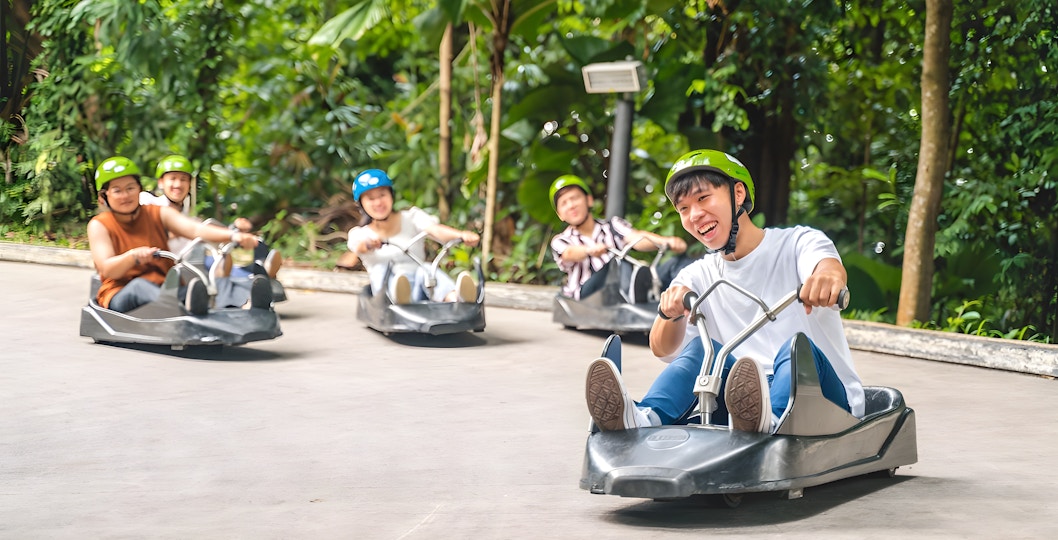 Exciting Skyline Luge ride in Kuala Lumpur showcasing panoramic city views, perfect for day trip adventure