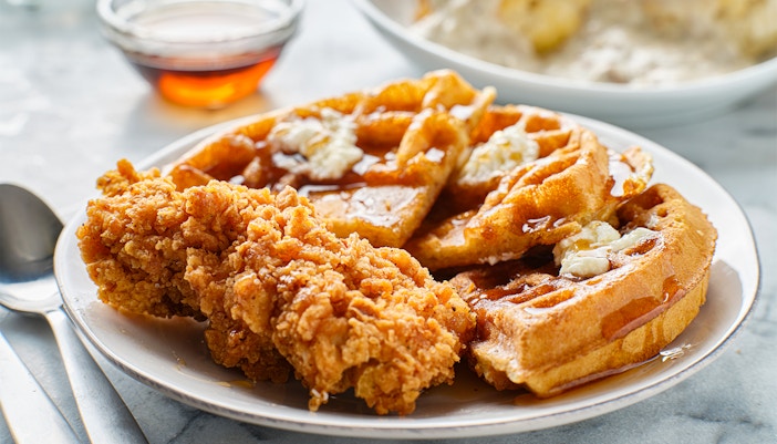 Chicken and Waffles Breakfast
