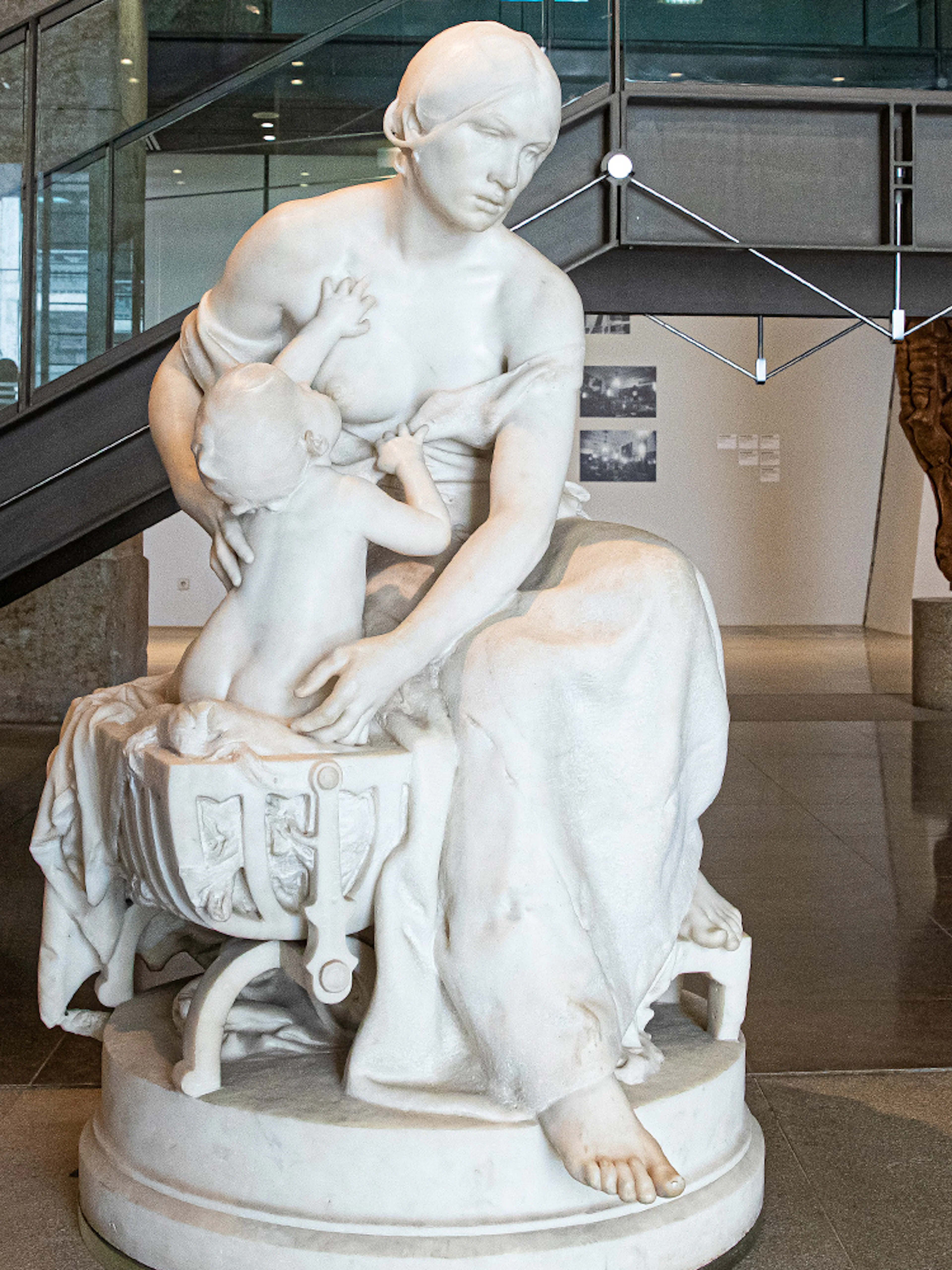 Sculpture of a woman and child at the National Museum of Contemporary Art.
