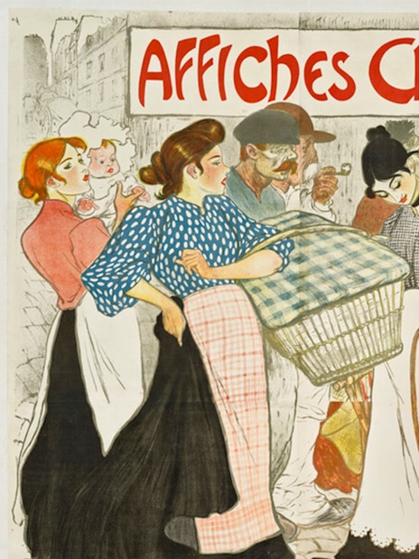 Street scene illustration from the Art is in the Street exhibit at Orsay Museum.