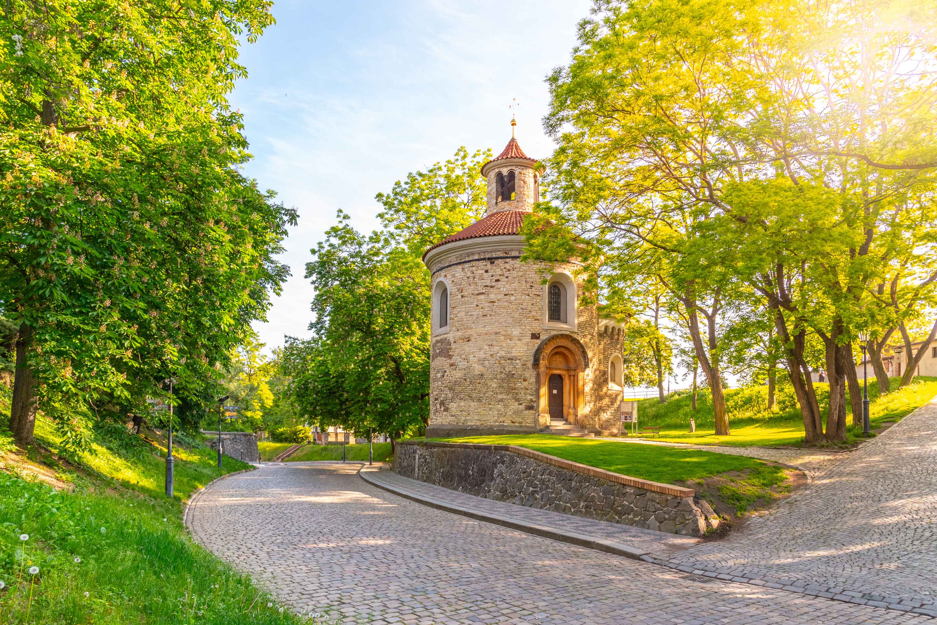 old image of the rotunda of st. martin at vysehrad
