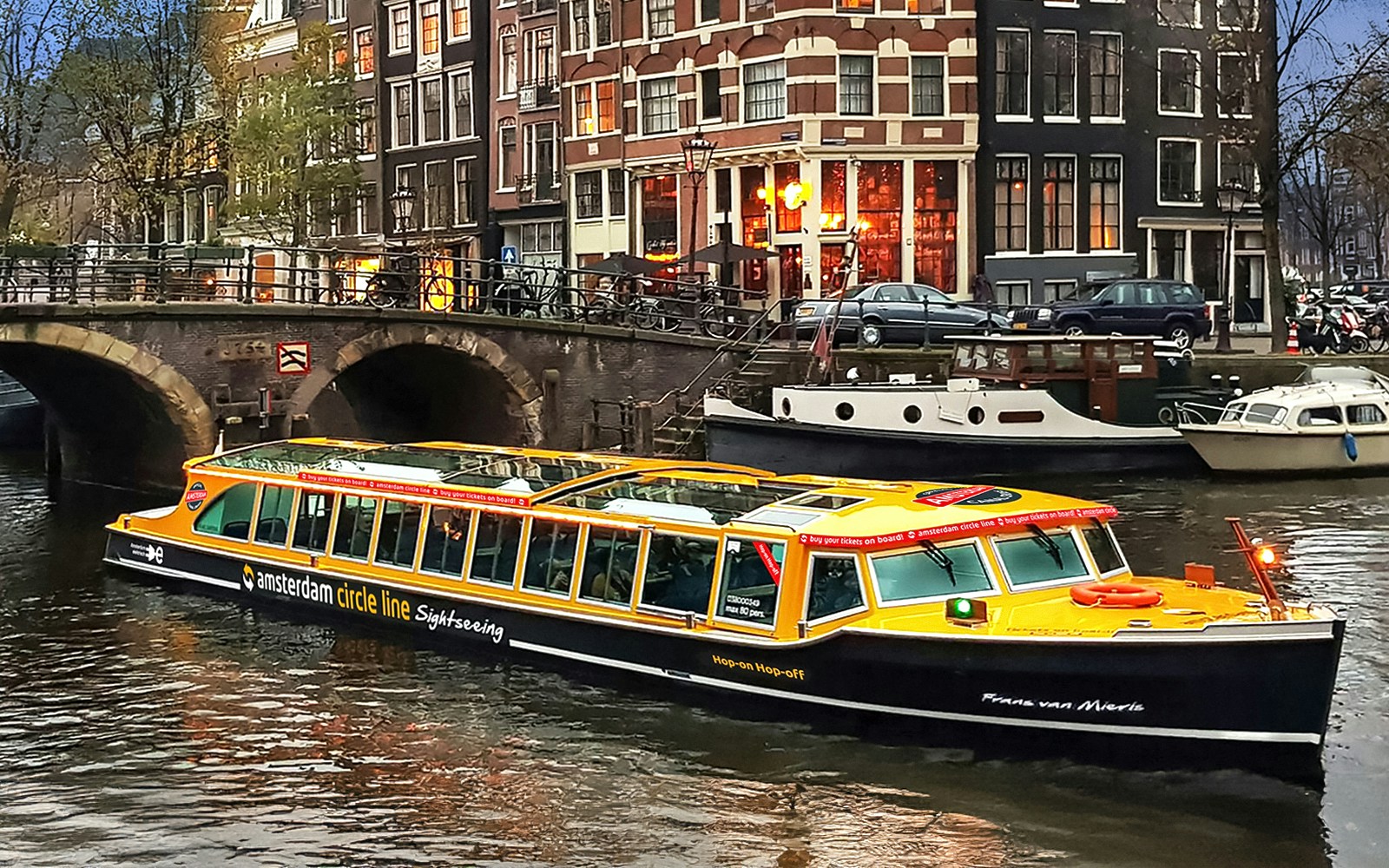 Cruise near Amsterdam Canal