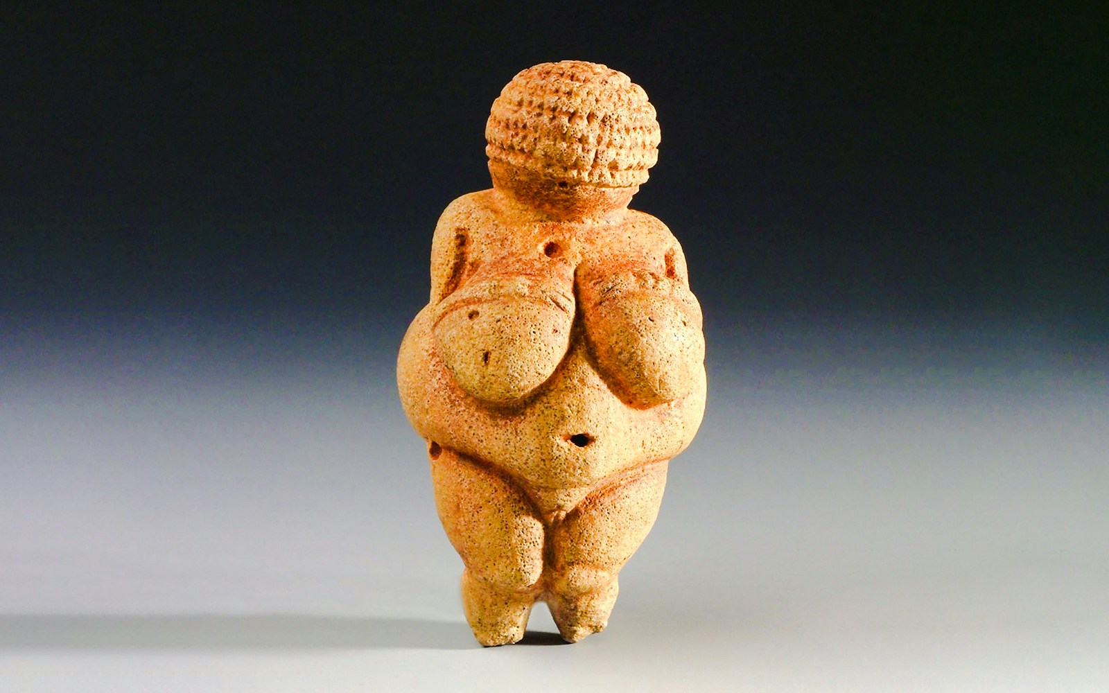 Venus of Willendorf sculpture at Natural History Museum, Vienna.