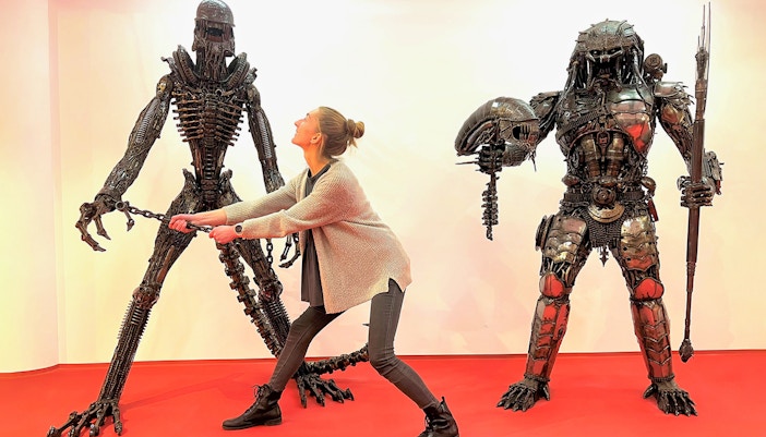 Robots at the Gallery of Steel Figues Prague