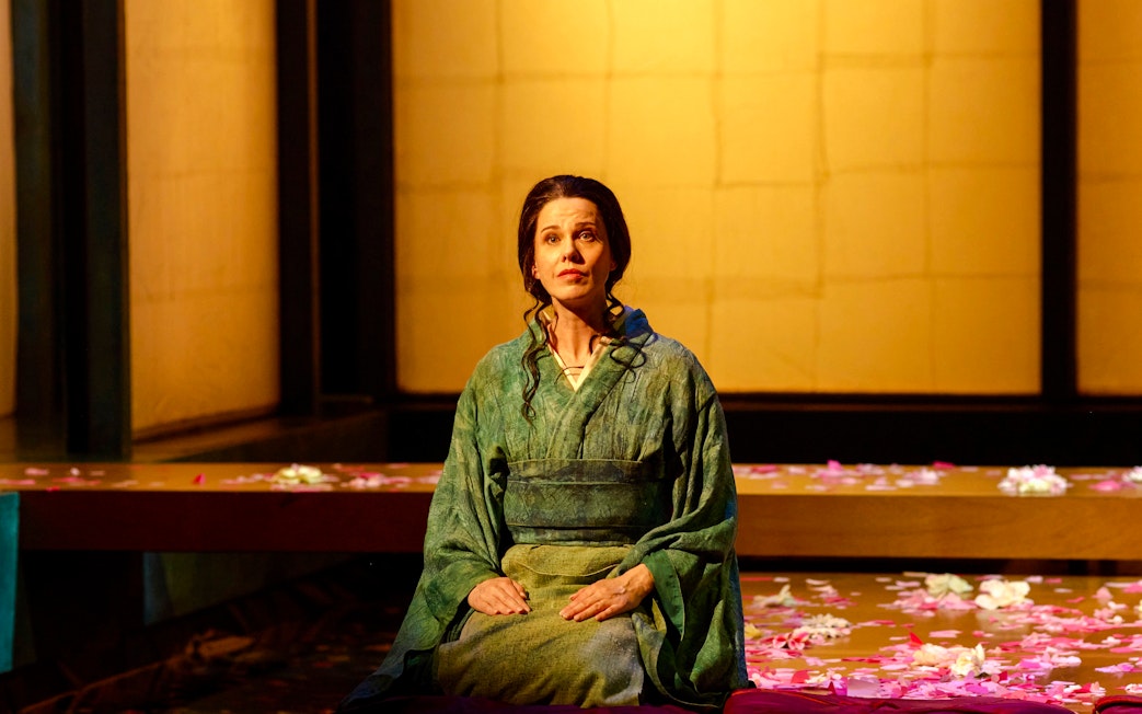 Performer in Madama Butterfly on stage in Sydney.
