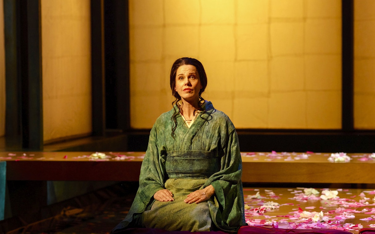Performer in Madama Butterfly on stage in Sydney.