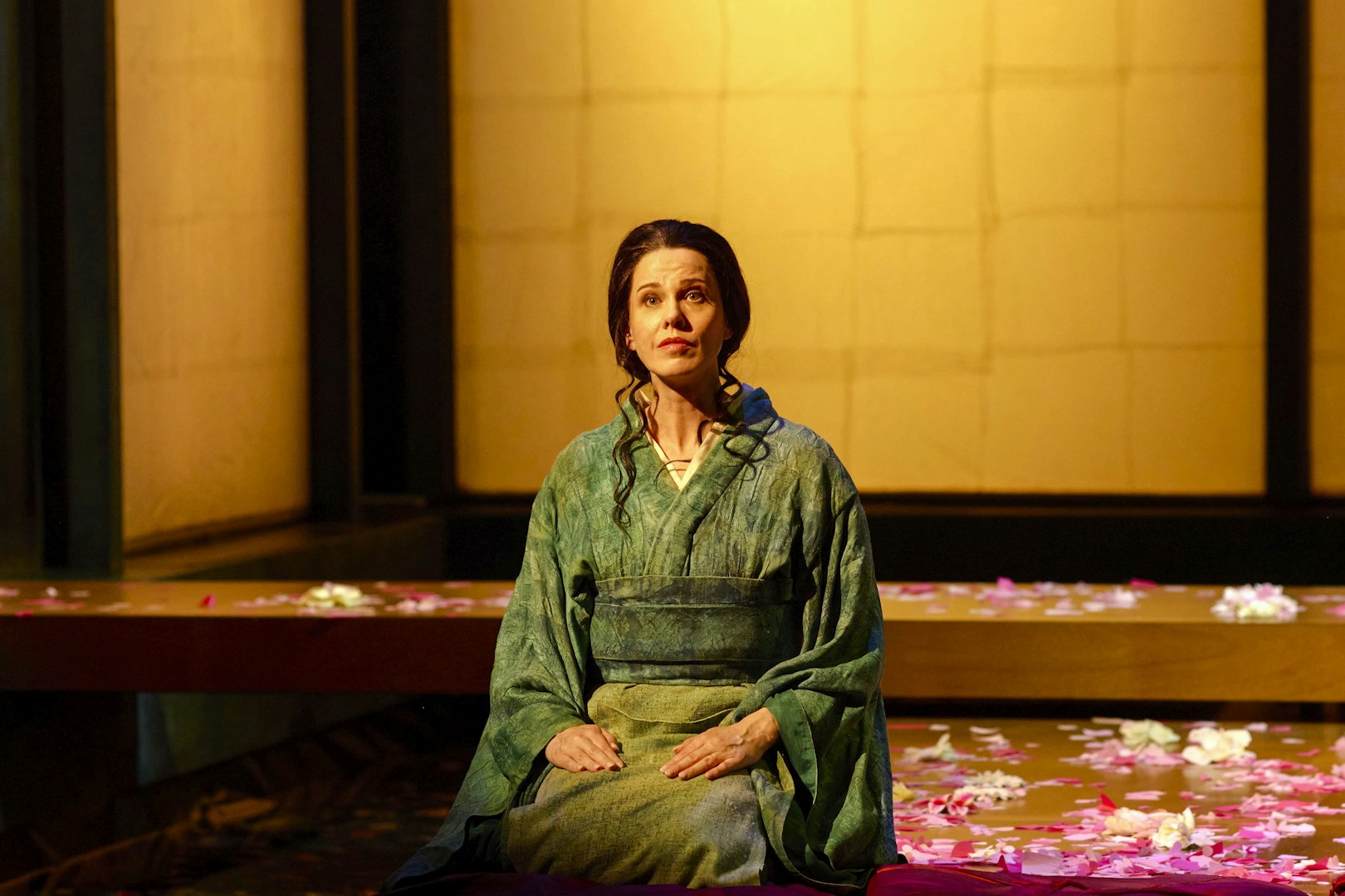 Performer in Madama Butterfly on stage in Sydney.