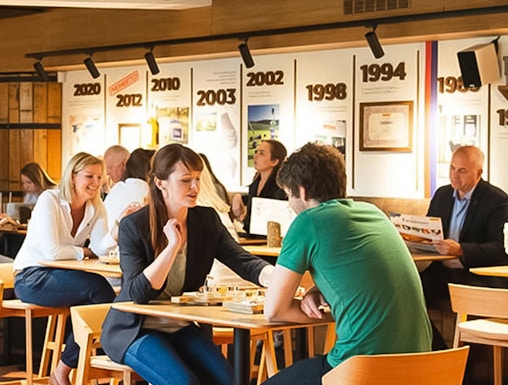 Visitors enjoying a tasting experience at the Slivovitz Museum.